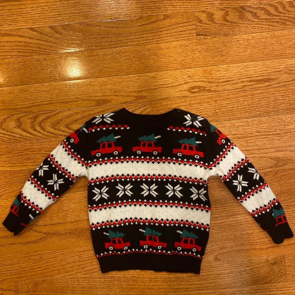 Andy & Evan Black Baby Christmas Sweater